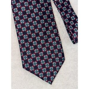 Stefano Rossini Men's Silk Tie Burgundy Geometric Pattern Necktie Fast Shipping!
